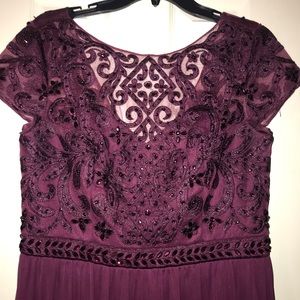 Long purple dress with details